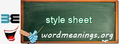 WordMeaning blackboard for style sheet